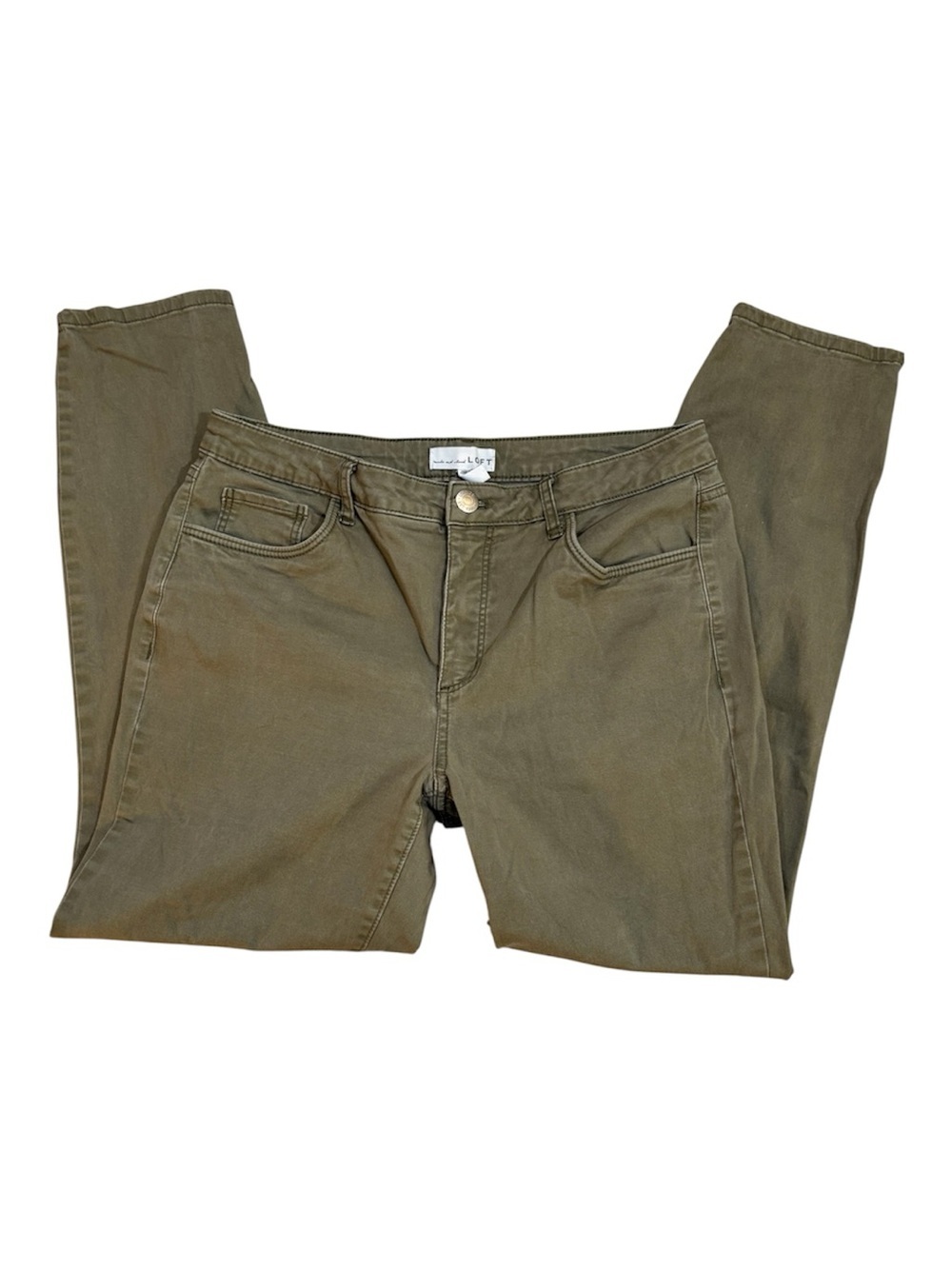 LOFT Pants, Sage Green Denim, Size 10, Waist 30, 30x27, Mid Rise, Jeans, Short